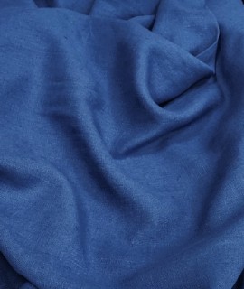 Pehmendatud linane kangas,rukkilille sinine
